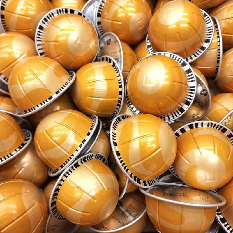 Nespresso VertuoLine Barista Creations Golden Caramel Capsules - 50 Pack