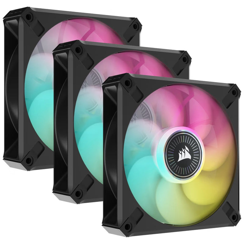 iCUE ML120 RGB ELITE Premium 120mm PWM Magnetic Levitation Fan - Triple Pack