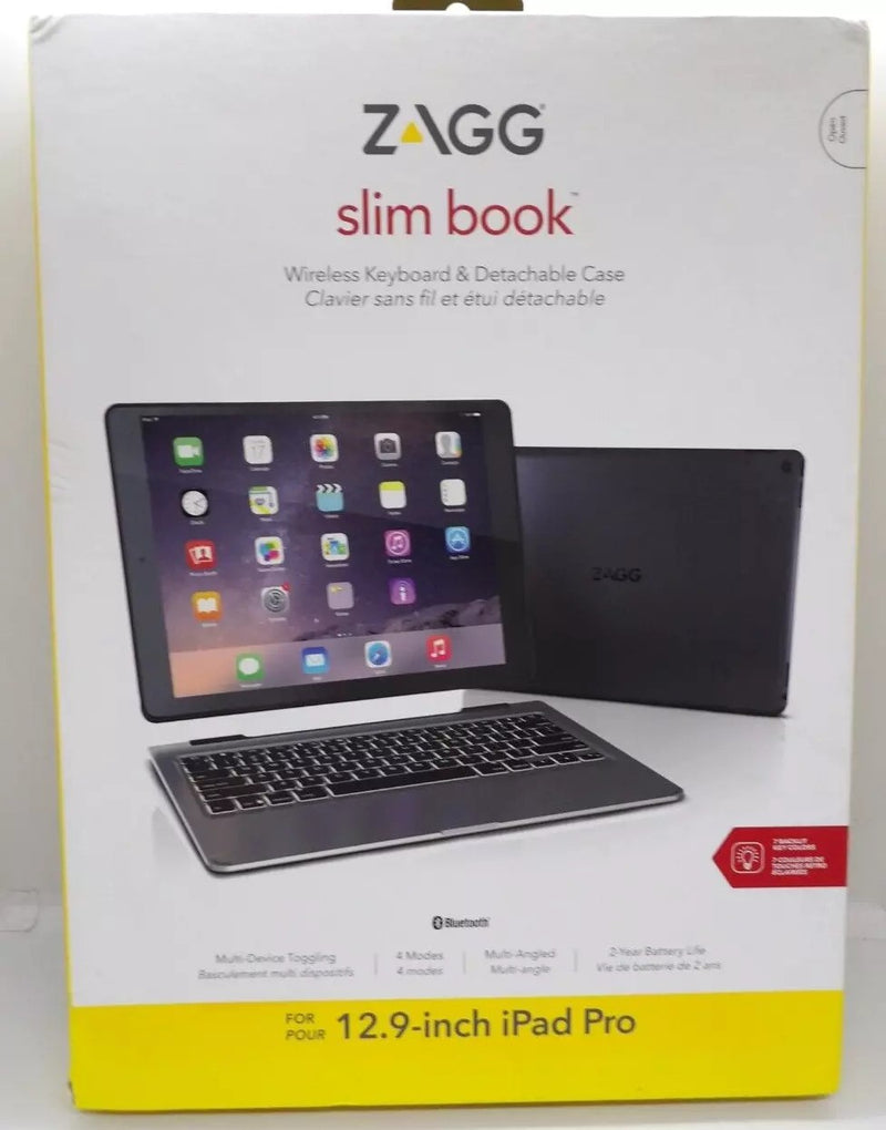 ZAGG Slimbook Ultrathin Case Hinged with Detachable Bluetooth Keyboard for iPad 12.9 inch Pro