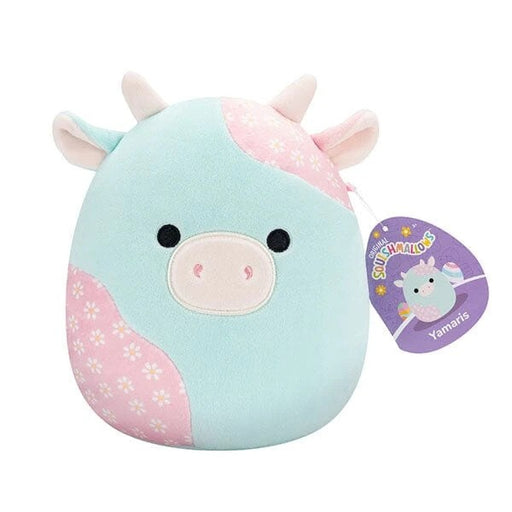 Squishmallow 16" Yamaris The Cow Easter Pink Daisy Print