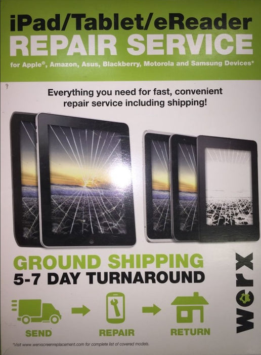 Werx iPad/Tablet/eReader Repair Service 5-7 Day Turnaround