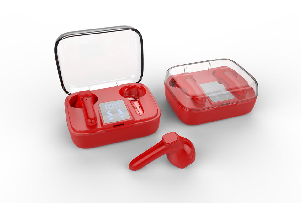 Fone de ouvido D-1376- earbuds wireless-mini tws bluetooth 5.3 hand free earphones-Red