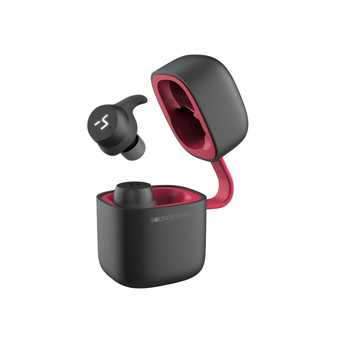 Soundstream h2GO True Wireless Earbuds with Qi Charging - Black