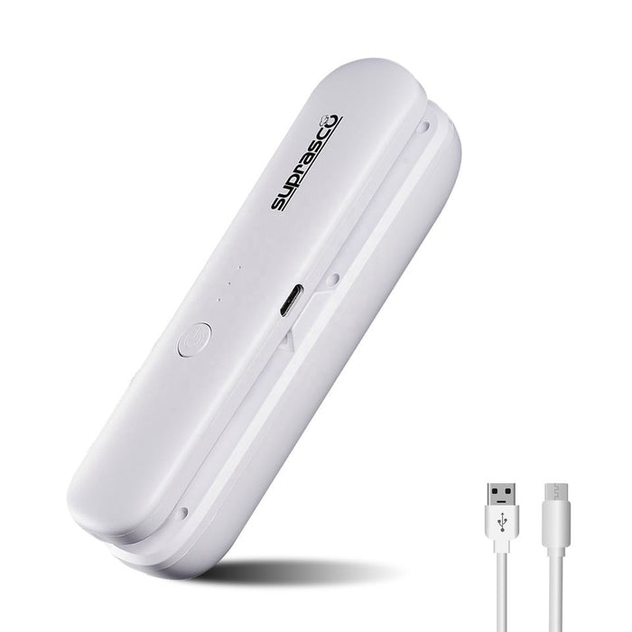SUPRASCO Mini Rechargeable Bag Sealer Multifunctional Portable food Bag Sealer and Cutter
