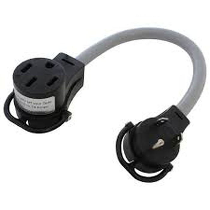 AC WORKS EVTT30MS-018-1.5FT EV ADAPTER 30A 125V TT-30 RV PLUG TO 50A EV CORD FOR TESLA