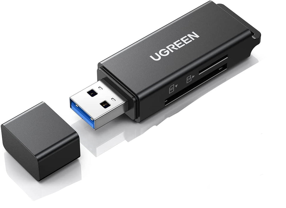 UGREEN SD Card Reader Portable USB 3.0 Dual Slot Flash Memory Card Adapter Hub