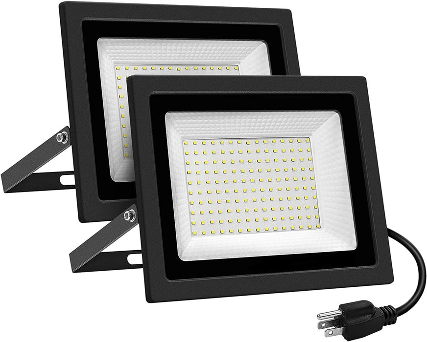 2 Pack 100W LED Flood Light Outdoor