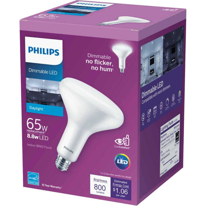 Philips 9290022042- 65W  Daylight BR40 Medium Dimmable LED Floodlight Light Bulb