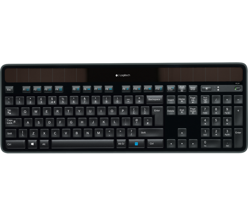 Logitech Logicool K750 Wireless Solar Keyboard with Receiver - Black