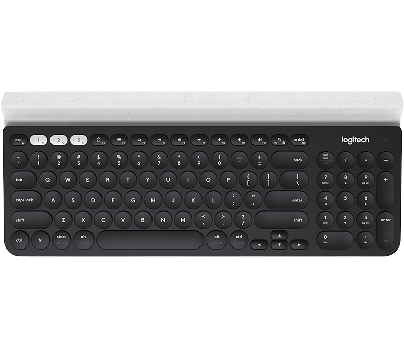 Logitech Multi-Device Wireless Bluetooth Keyboard K780 for Computer Phone Tablet - Silver/Black
