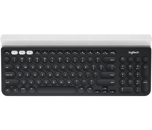 Logitech Multi-Device Wireless Bluetooth Keyboard K780 for Computer Phone Tablet - Silver/Black