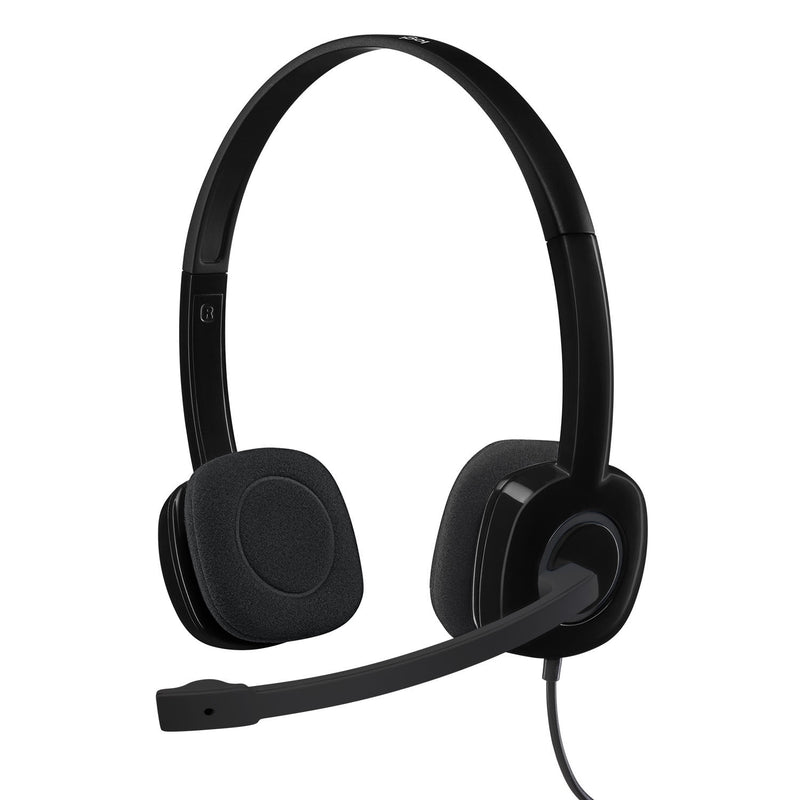 Logitech H151 Binaural Over-the-Head Stereo Headset - Black