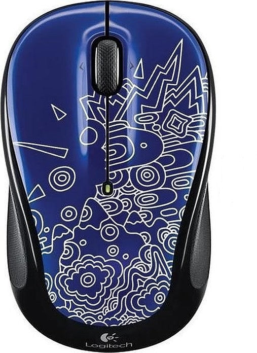 Logitech M325 Wireless Mouse Blue Doodle (NO RECEIVER)
