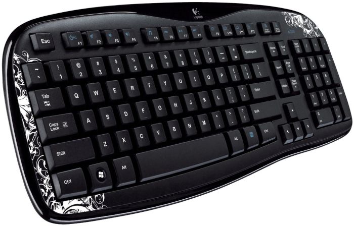 Logitech K250 Wireless Keyboard - DARK FLEUR W Receiver