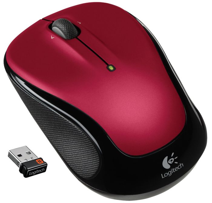 Logitech M325 Wireless Mouse RED with Unifying Receiver