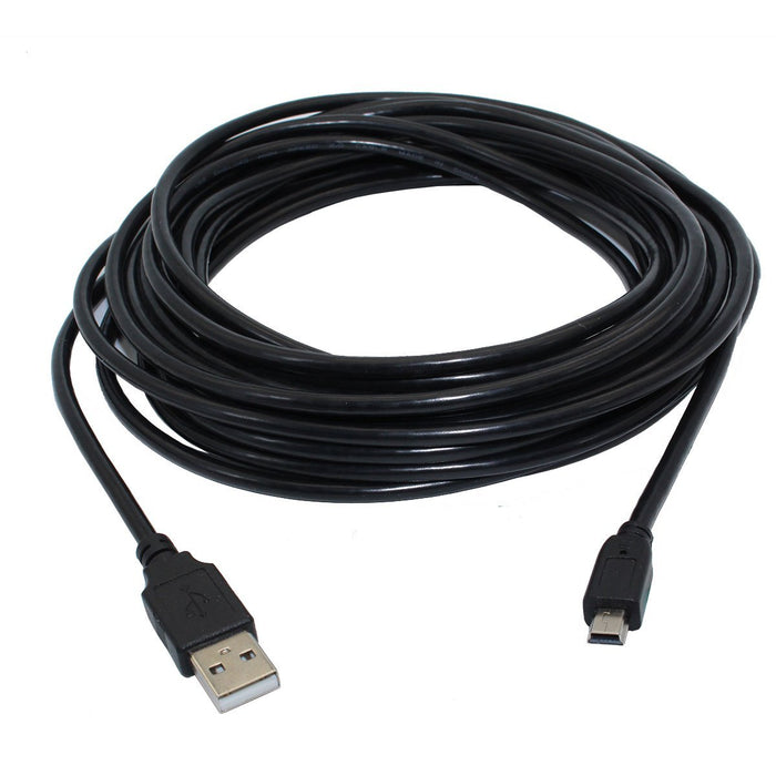 25 foot USB to Mini USB Cable - BLACK