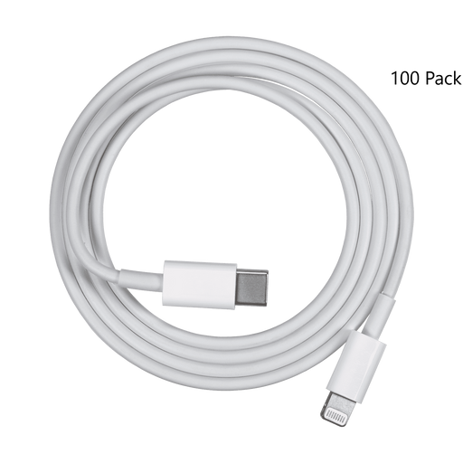 USB type C to 8 Pin Connector Cable  6ft 2M White - 100pcs LOT