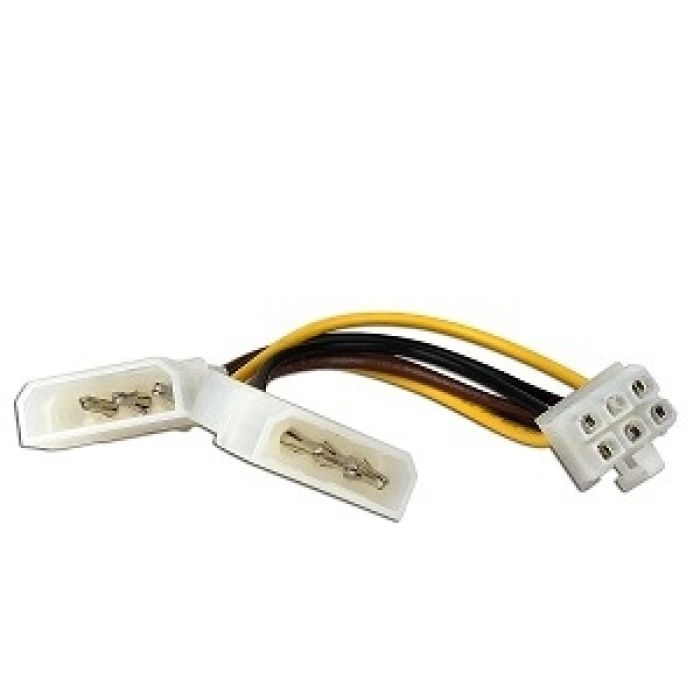 10 UNITS OF PCI Express (PCIe) 3.5" 6-Pin Power Adapter Cable