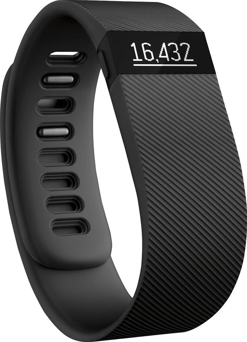 Fitbit - Charge Wireless Activity Tracker Wristband Large - Black