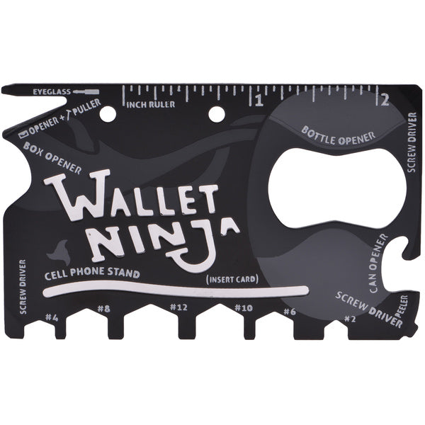 Wallet Ninja 18 in 1 Multi-purpose Credit Card Size Pocket Tool