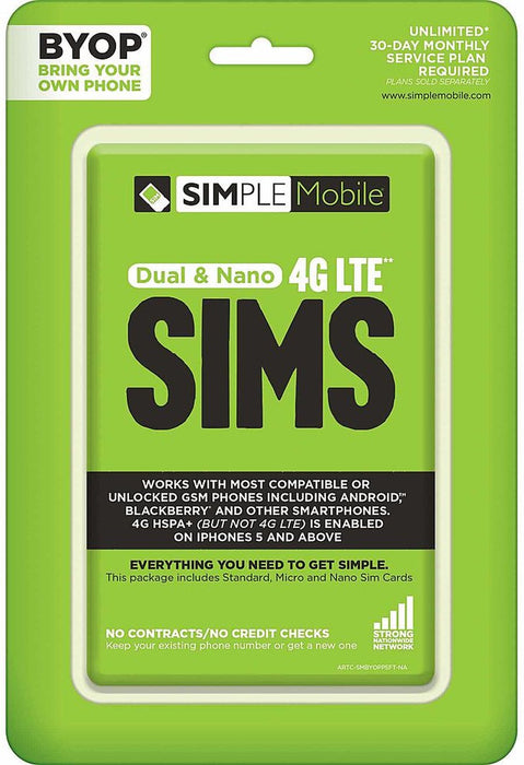 TracFone Simple Mobile GSM Sim Bundle N Airtime