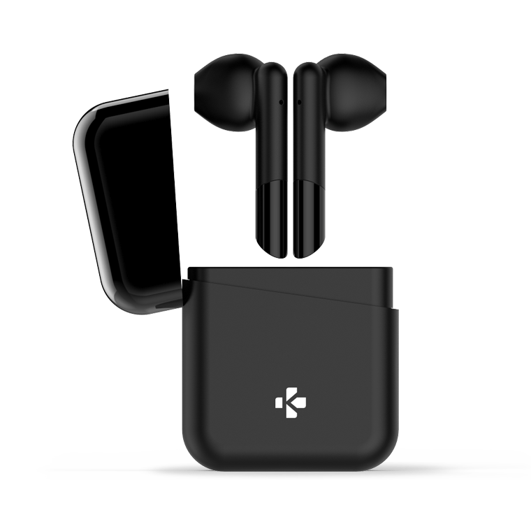 MyKronoz ZeBuds - TWS Wireless Earbuds with Charging Case – Black