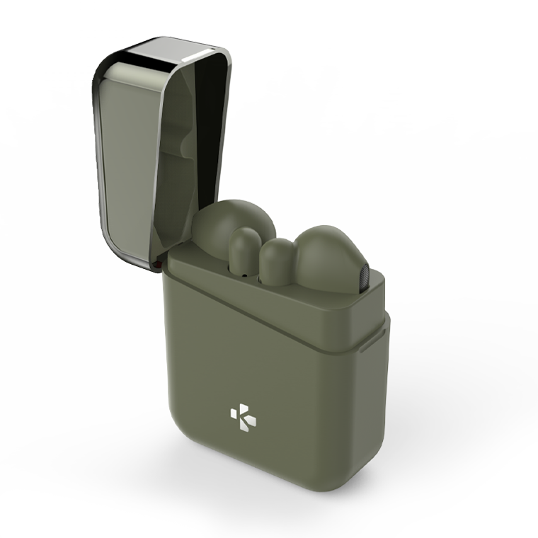 MyKronoz ZeBuds - TWS Wireless Earbuds with Charging Case – Kakhi Green