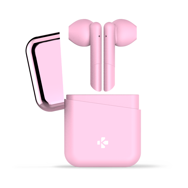 MyKronoz ZeBuds - TWS Wireless Earbuds with Charging Case – Pink