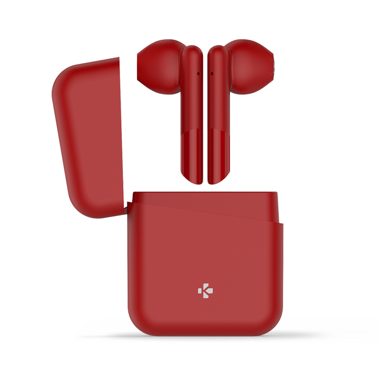 MyKronoz ZeBuds Lite TWS Earbuds With Wireless Charging Case - Red