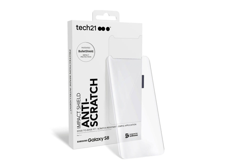 Tech21 Impact Shield Anti-Scratch Screen Protector for Samsung Galaxy S8+