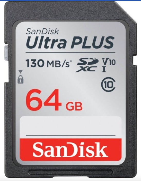 SanDisk Ultra PLUS 64GB SD USH-I Memory Card