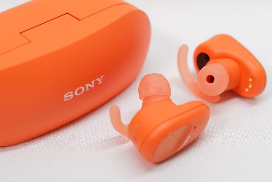 Sony WF-SP800N Truly Wireless Sports In-Ear Noise Canceling Headphones with Mic For Phone Call And Alexa Voice Control - Orange