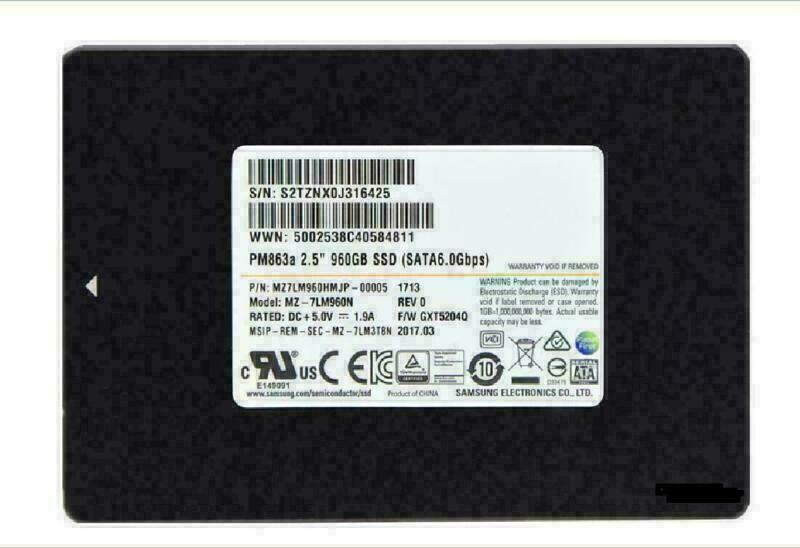 Samsung PM863a SSD SATA III TLC 2.5" MZ7LM960HMLJP-00005 - 960GB (1TB)