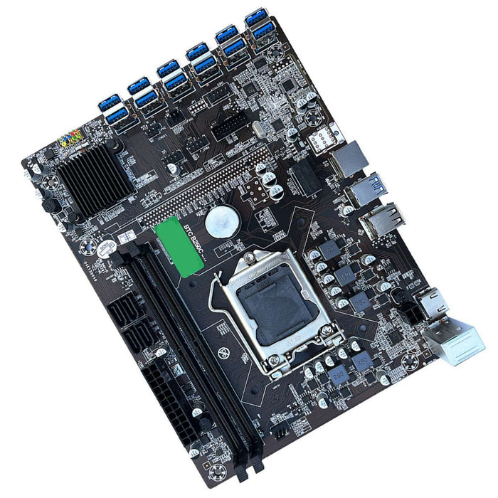B250 BTC Pro Mining Motherboard 12X PCIE Graphics Card DDR4 DIMM Supports