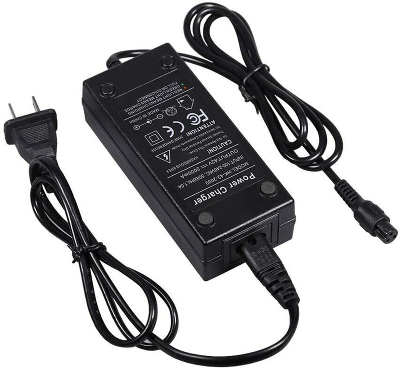 HMB 42V 2A Scooter Power Adapter Fast Charger 3-Prong Inline Connector