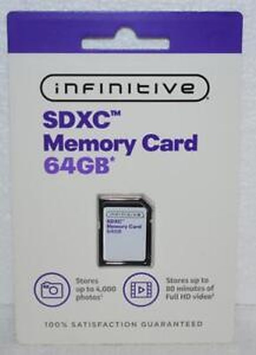 Infinitive W10823-0720-L- High Performance SDXC Memory Card 64 GB