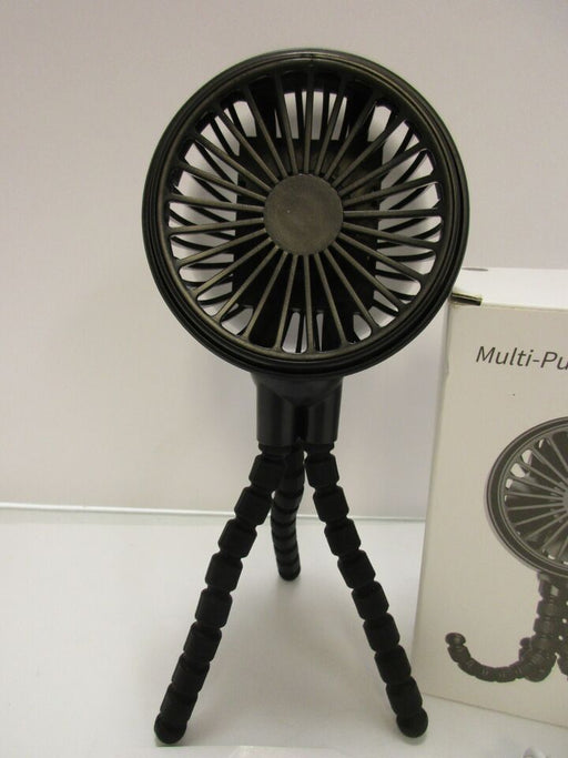 Multi Purpose GXZ-F1012  Rechargeable Bracket Fan-Black