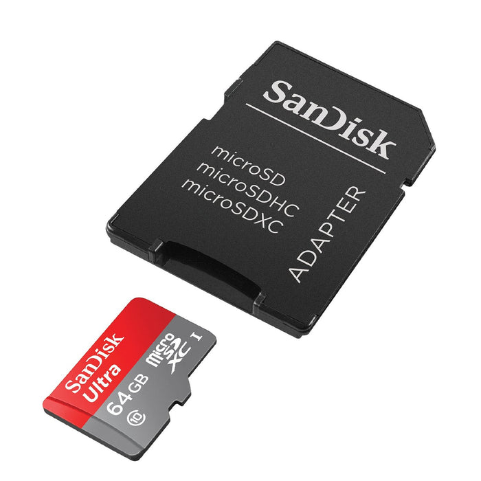 SanDisk 64GB Class 10 Micro SDHC Card with Adapter