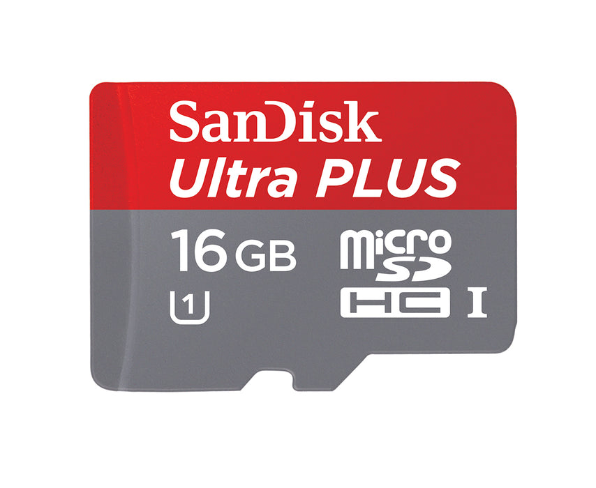 SanDisk Ultra Plus 16GB microSDHC Class 10 UHS-1 with Adapter