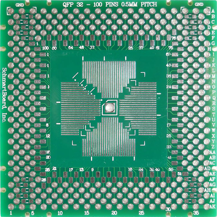 Schmartboard QFP EZ Board 32-100 Pins 0.5mm Pitch Board