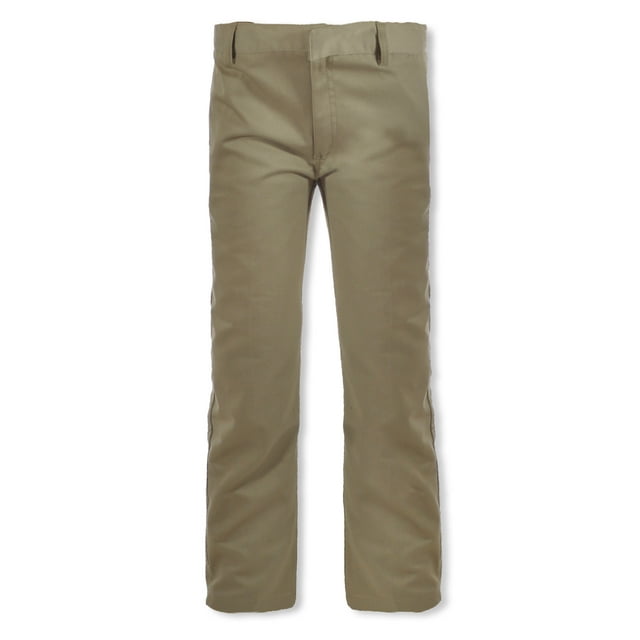 Smith's American Boys' Flat Front Twill Uniform / Dress Pants - Khaki 20H