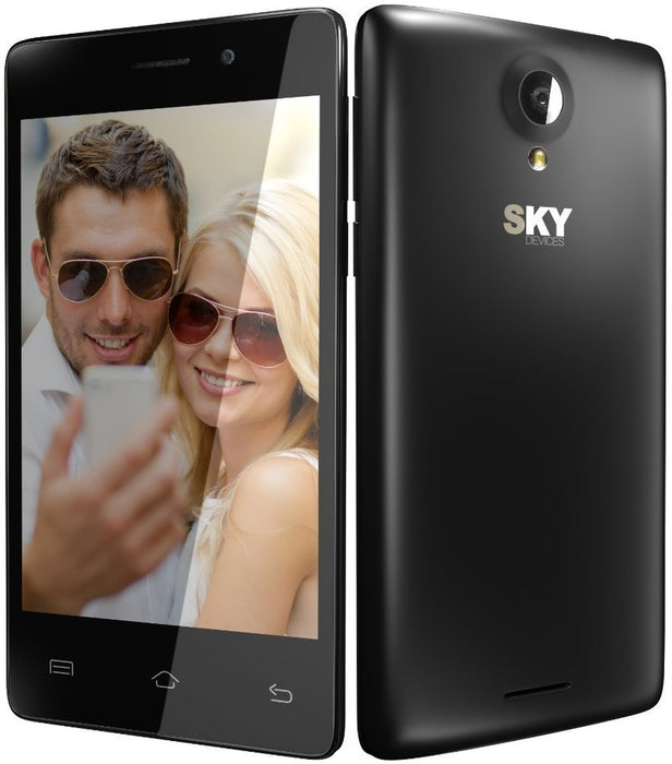 SKY Devices 4.0D - Unlocked 4GB Dual-SIM, GSM, 5.0MP Camera Android KitKat 4.4  - Black