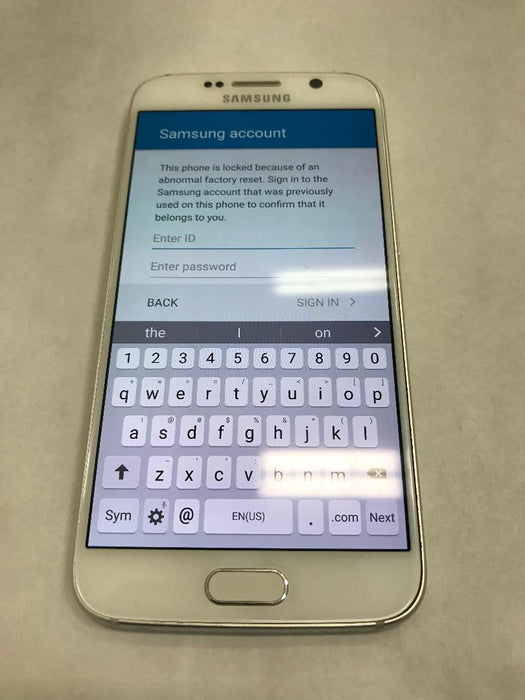 Samsung Galaxy S6 SM-G920V 16GB White - Defective