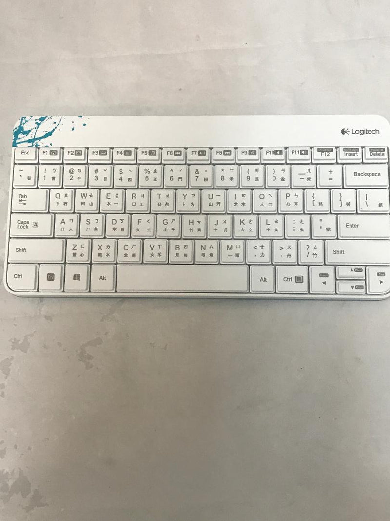Logitech Logicool K240 Wireless Keyboard Eng/Japanese layout - White/Blue (NO RECEIVER)
