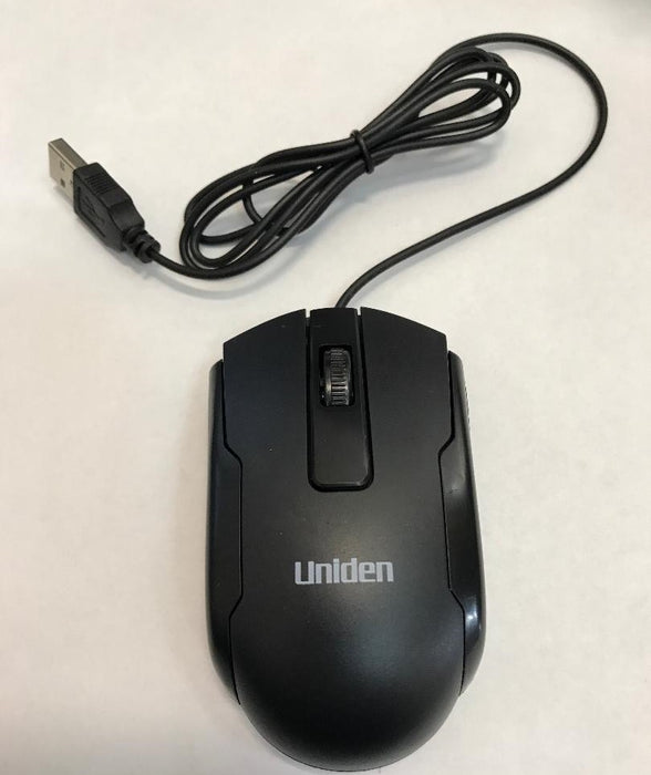 Uniden Wired Optical Mouse - Black