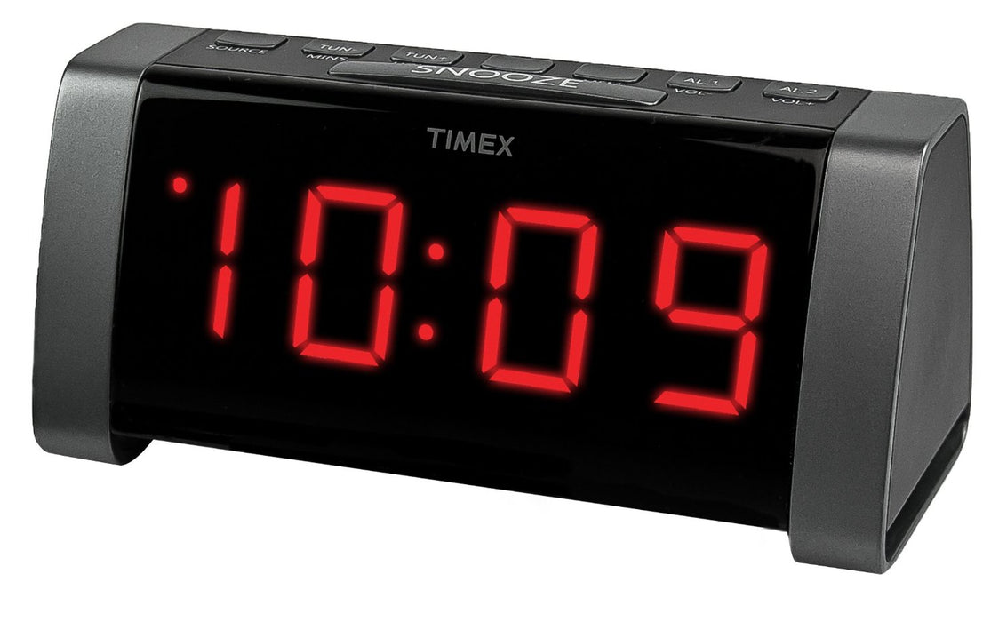 Timex T235BY AM FM Dual Alarm Clock Radio - Black