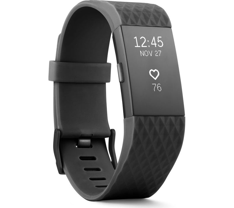 Fitbit Charge 2 HR - Heart Rate + Fitness Wristband Tracker - Black SMALL