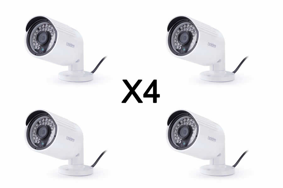 4X Uniden UDVRC66 BNC Bullet Surveillance Cameras