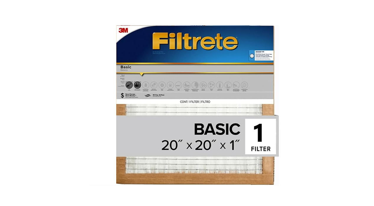 3M Filtrete Basic Pleated Air Filter FBL02CI 20 in x 20 in x 1 in - 1 Pack