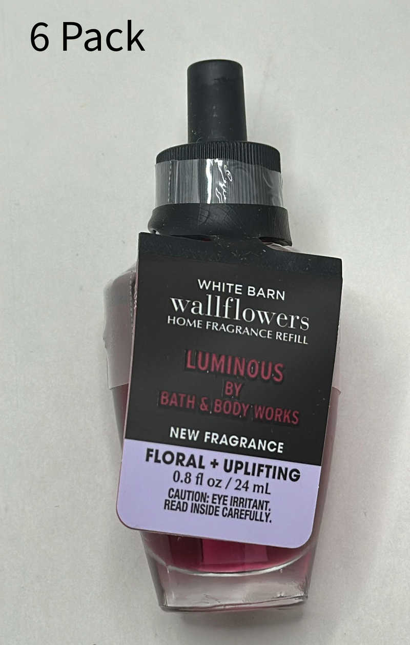 Bath & Body Works White Barn LUMINOUS Wallflowers Fragrance Refill - 6 Pack